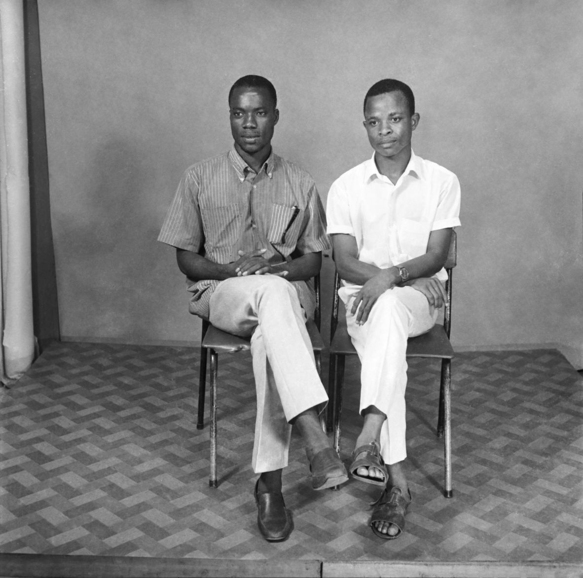 Ojeikere also captured portraits of everyday Nigerians at his studio, like this untitled example from 1970.