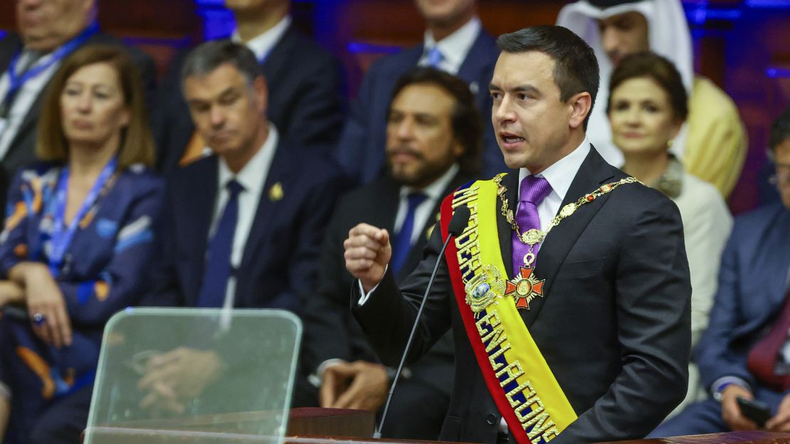 Daniel Noboa, presidente de Ecuador.