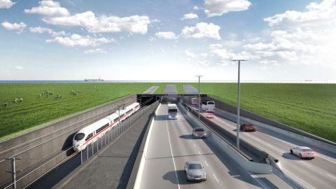El túnel de Fehmarnbelt albergará dos líneas de tren y dos autopistas de dos carriles bajo el mar Báltico.