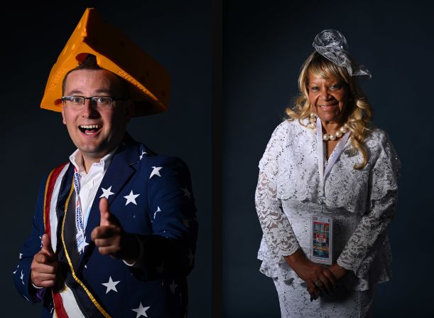 If the cheesehead hat didn’t give it away, delegate Ryan Sorenson is from Wisconsin — specifically Sheboygan, a surfing destination also known as the “Malibu of the Midwest.” He said Thursday that Democrats are “energized and fired up and ready to go” in the battleground state. “We’re always a swing state,” he said. “It’s going to be close.”<br /><br /><br /><br /><br />The Rev. Geneva Allen-Patterson, a delegate from Cape Girardeau, Missouri, was attending the Democratic National Convention for the first time in her life at the age of 75. “This is a very, very historic moment that God has blessed me in this season of my life,” she said. She’s excited to witness a woman of color leading a presidential ticket, something that her mother and her grandmother were not able to see while they were alive.?<a >Like many delegates on Thursday</a>, she was wearing white, the color of the suffragette movement.