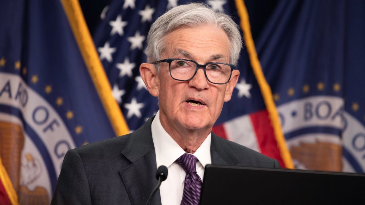 El presidente de la Reserva Federal, Jerome Powell, en una conferencia de prensa en la ciudad de Washington el 19 de marzo.
