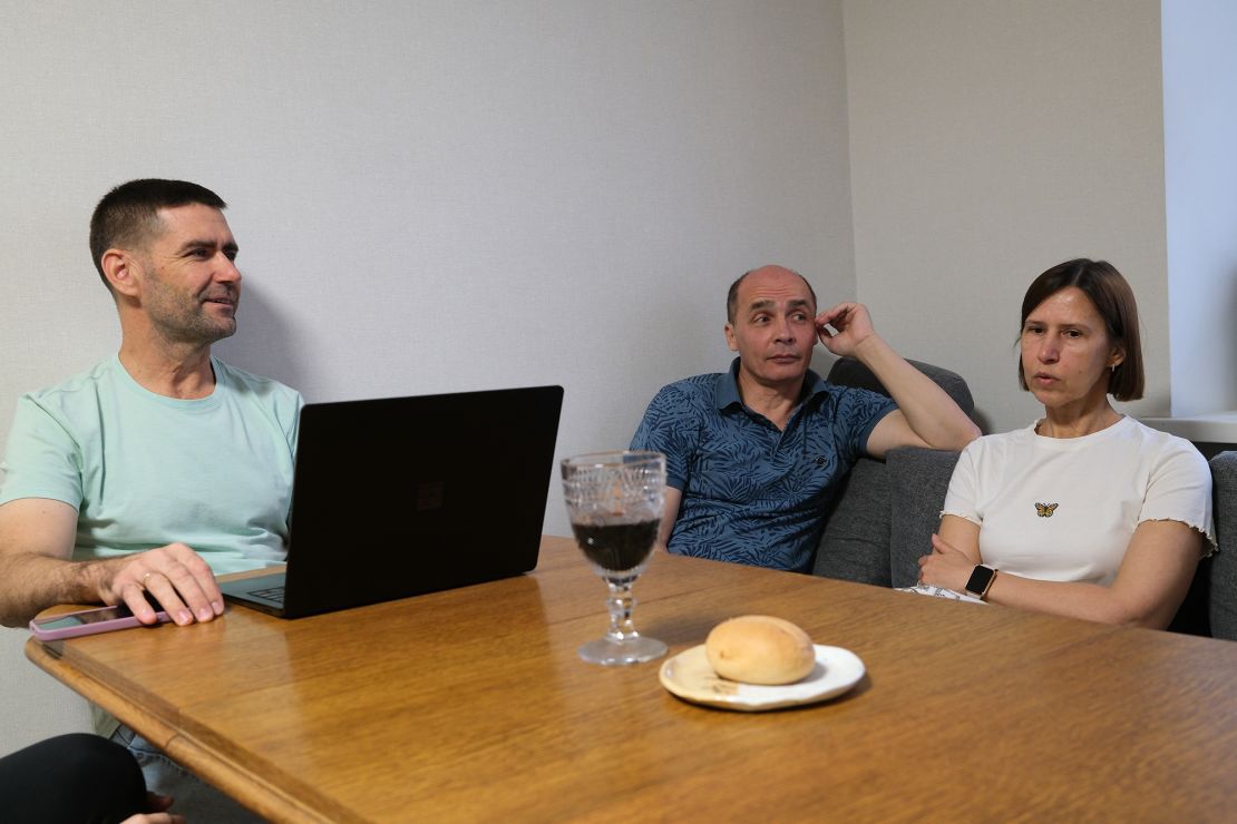 Pastor Ihor Ivashchuk, who was forced by Russian authorities into exile from Melitopol, hosts a home prayer group in his flat in Kyiv.