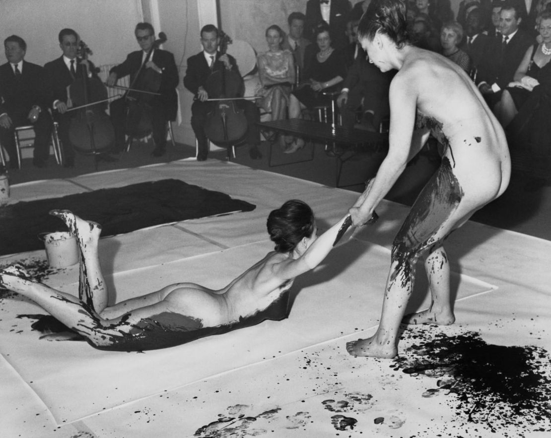 Klein was a pioneer of performance art, whose work included directing nude women to participate as "living paintbrushes" in improvised compositions created in front of an audience.