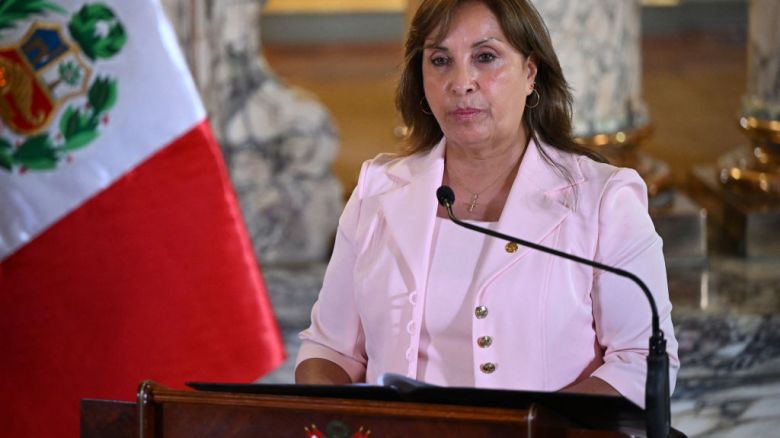 La presidenta de Perú, Dina Boluarte, en el Palacio de Gobierno en Lima, Perú, el 29 de enero de 2025.