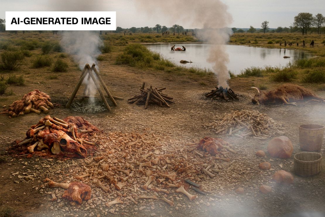 An AI generated impression of what the fat factory site may have looked like 125,000 years ago.