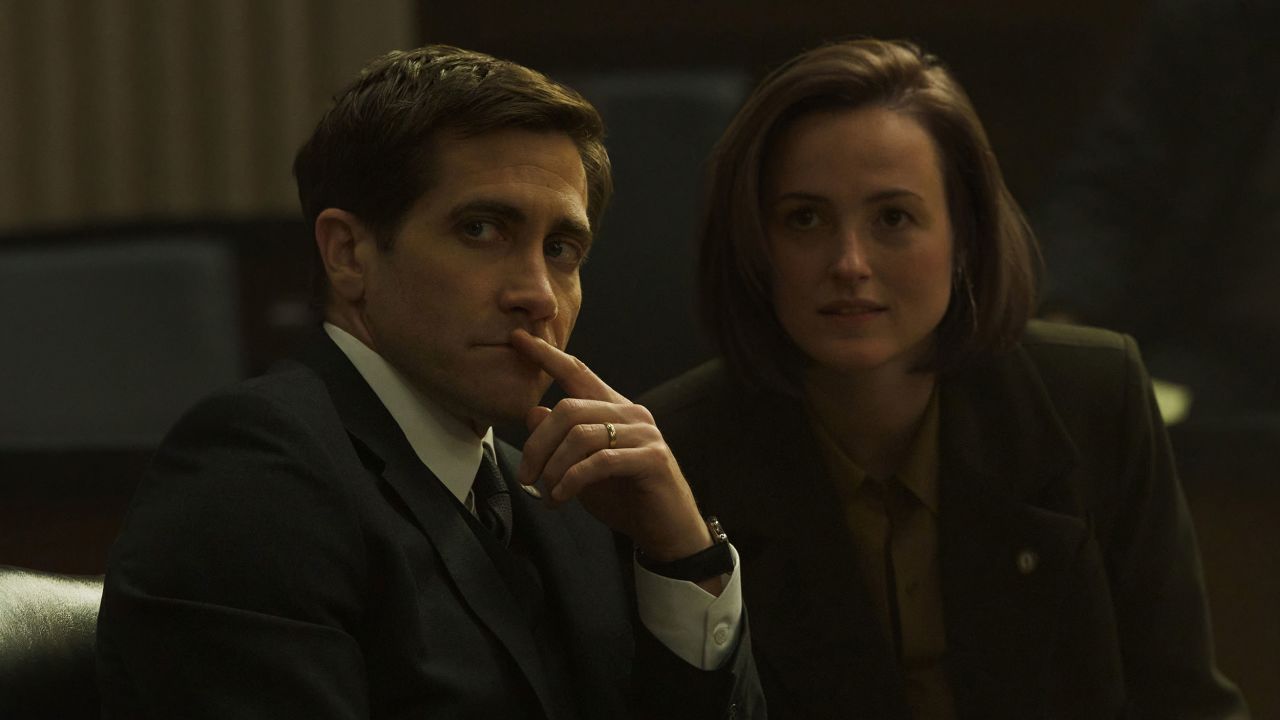 Jake Gyllenhaal and Renate Reinsve in "Presumed Innocent," premiering on Apple TV+.