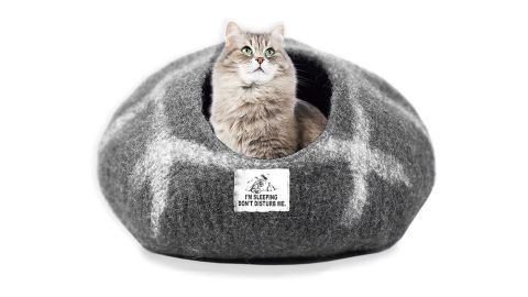 Woolygon Handcrafted 100% Merino Wool Cat Cave Bed