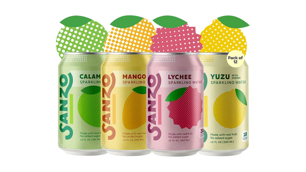 Sanzo Flavored Sparkling Water, Variety 12-Pack