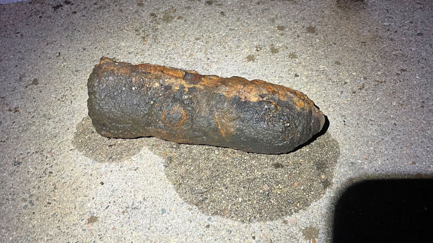 Military projectile pulled from water by Massachusetts magnet