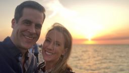 Jessica Schneider and her husband, Adam, in Florida.