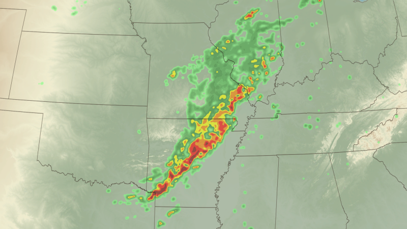 Връзката е копирана Гръмотевични бури избухващи на юг и средния