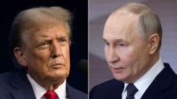 El presidente de EE. UU., Donald Trump, y el presidente de Rusia, Vladímir Putin.