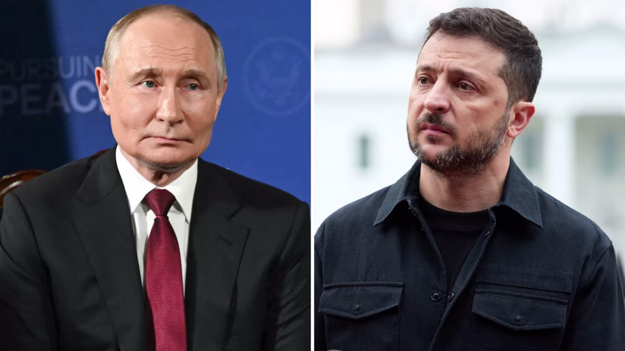 Russian President Vladimir Putin and Ukrainian President Volodymyr Zelensky.