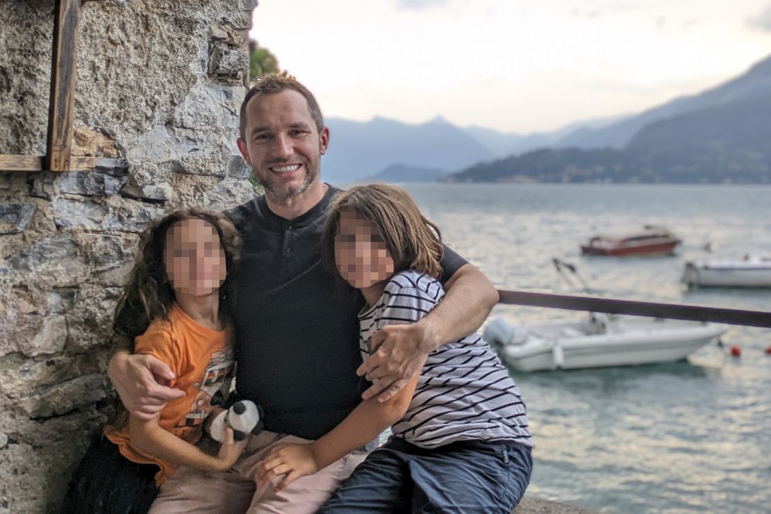 Pictures released by friends of Przemyslaw Jeziorski show him with his twin 10-year-old children, who were living in Greece with their mother.