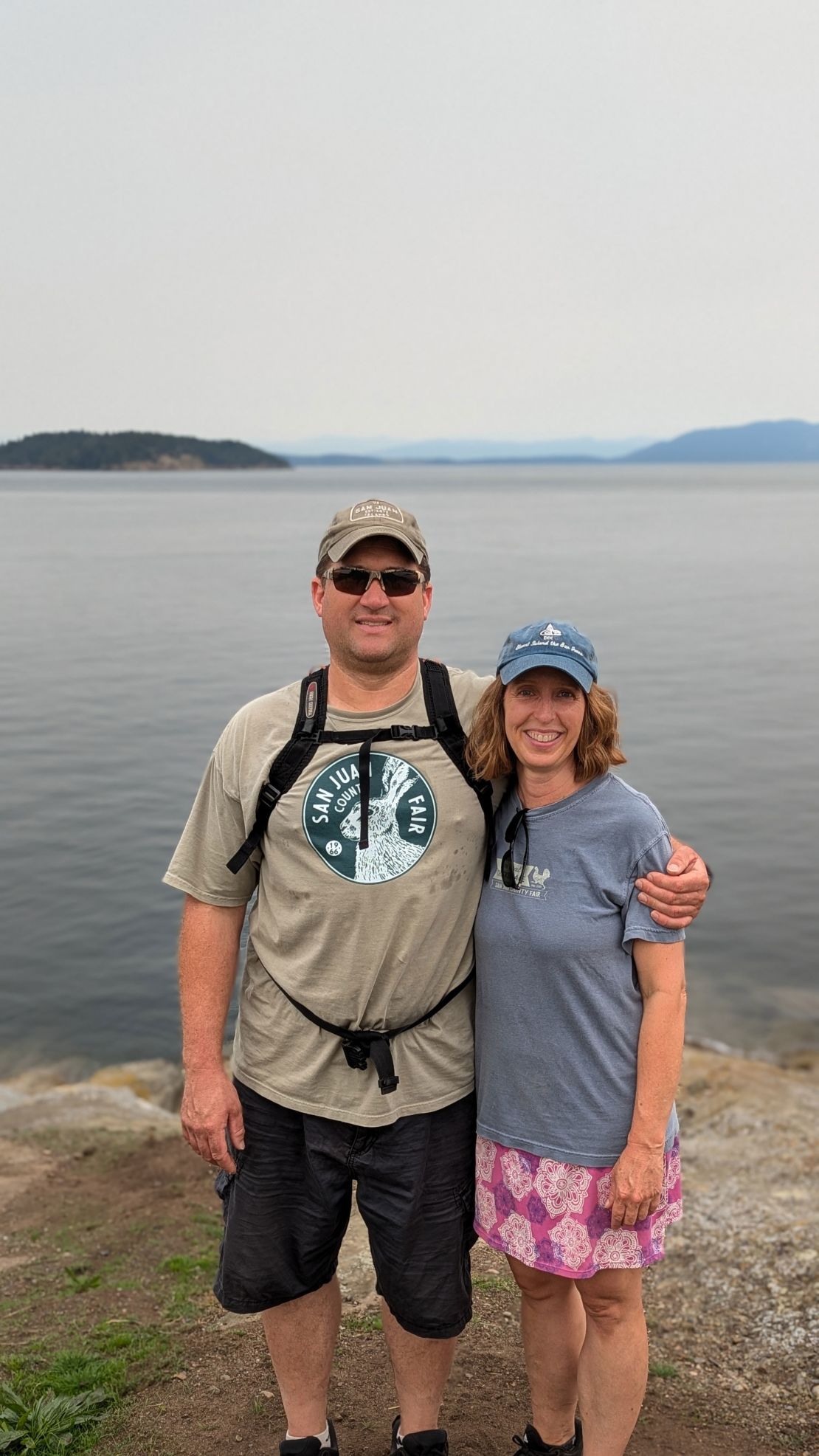 Eric and Kristen Rezabek at Sucia Island Marine State Park in September. The couple both work for the county, and say the shortened workweek has improved their quality of life.