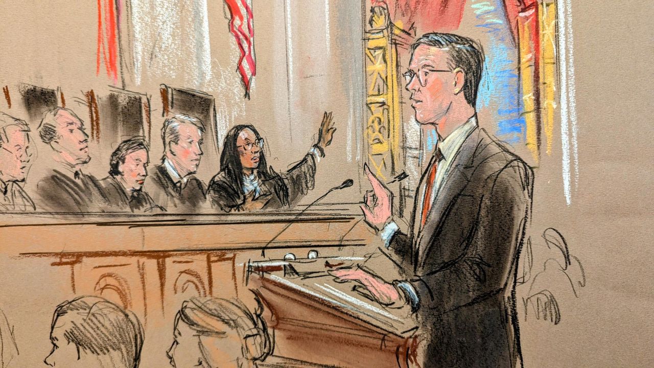 Tennessee’s solicitor general J. Matthew Rice argues before the US Supreme Court on Wednesday, December 4, on US v. Skrmetti — a case that could determine whether states can ban gender affirming care for trans children and teens.