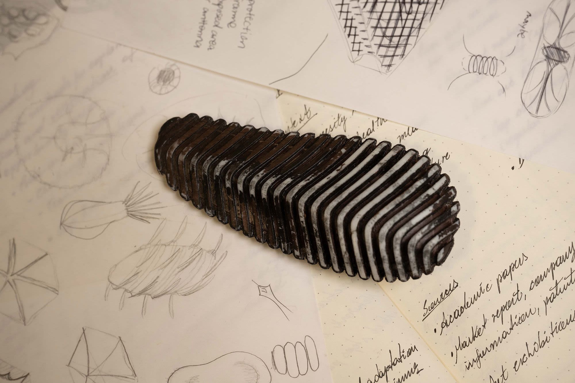 Designed to blend in with nature, the latest prototype weighs around 150 grams.