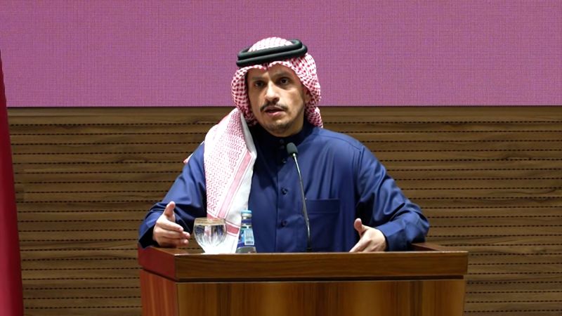 Hear Qatar prime minister’s response to CNN’s question about Israel-Hamas ceasefire deal