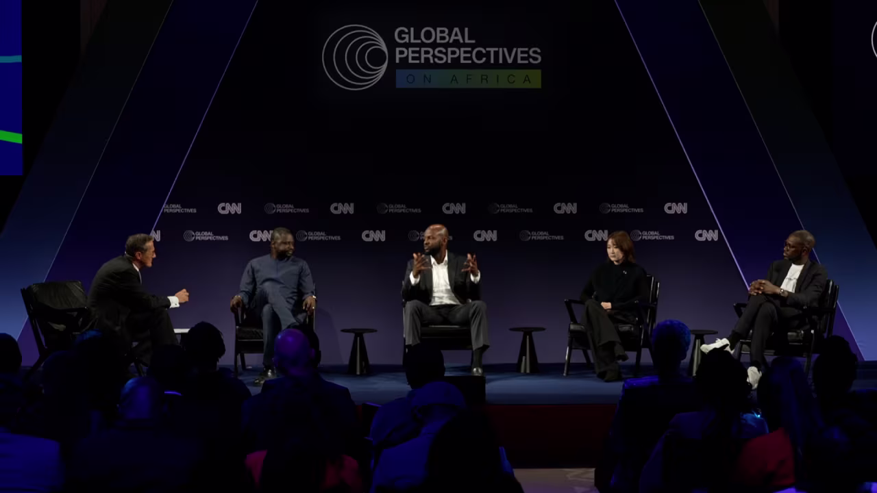 Serigne Dioum, CEO, MTN Group Fintech, Alex Okosi, managing director, Google Africa, Lucy Liu, co-founder and president, Airwallex, Olugbenga GB Agboola, co-founder and CEO, Flutterwave.