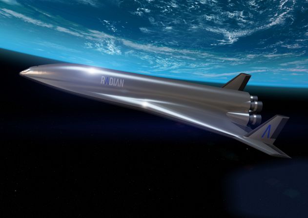 Radian Aerospace, a Seattle-based company founded in 2016, is designing the Radian One, a “space plane” seen here in an artist’s rendition and capable of reaching orbit in a single stage — without dropping components on the way up, like rockets. Radian says this would make space exploration much cheaper.