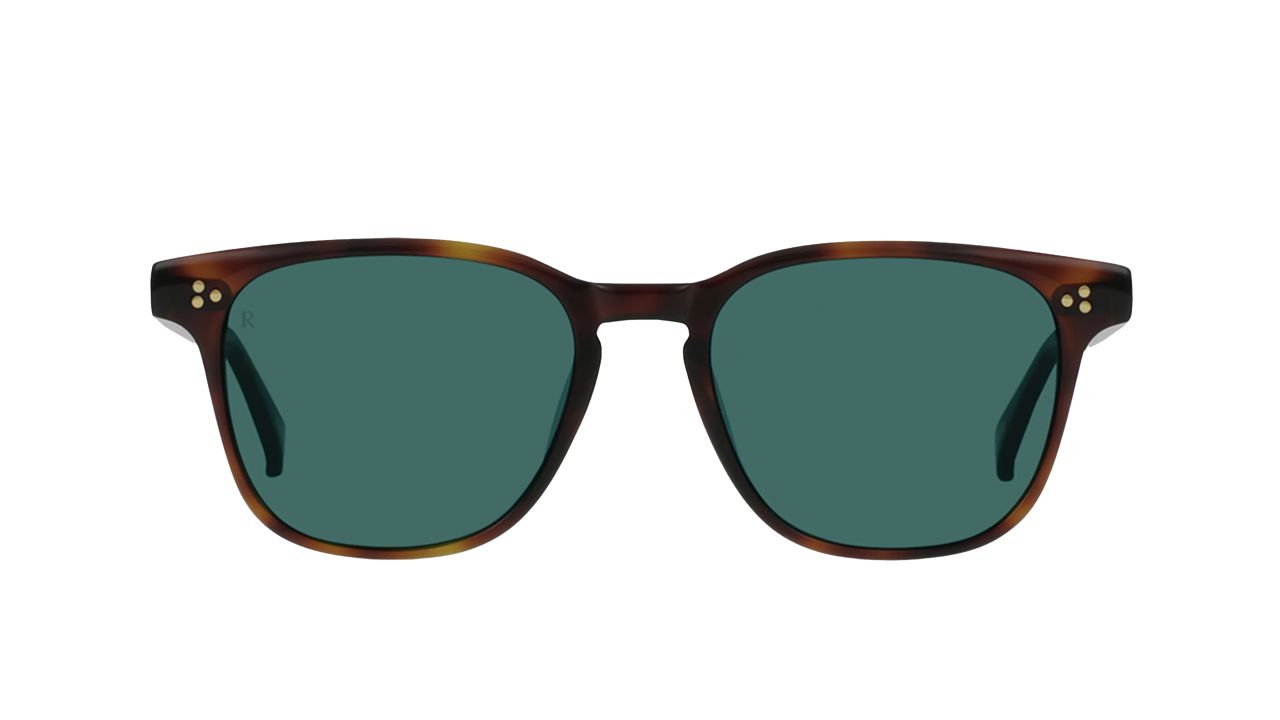 Pair of tortoiseshell sunglasses with turquoise frames 