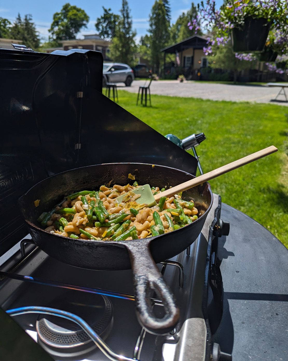 Prepping your ingredients before you head out on the road speeds up cooking time.