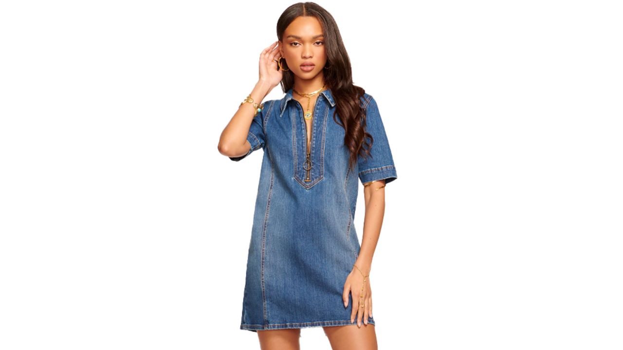 Ramy Brook Tunechi Denim Shirt Dress