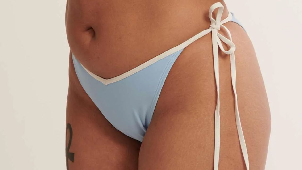 RAQ Cheeky Tie Side Brief bikini bottoms