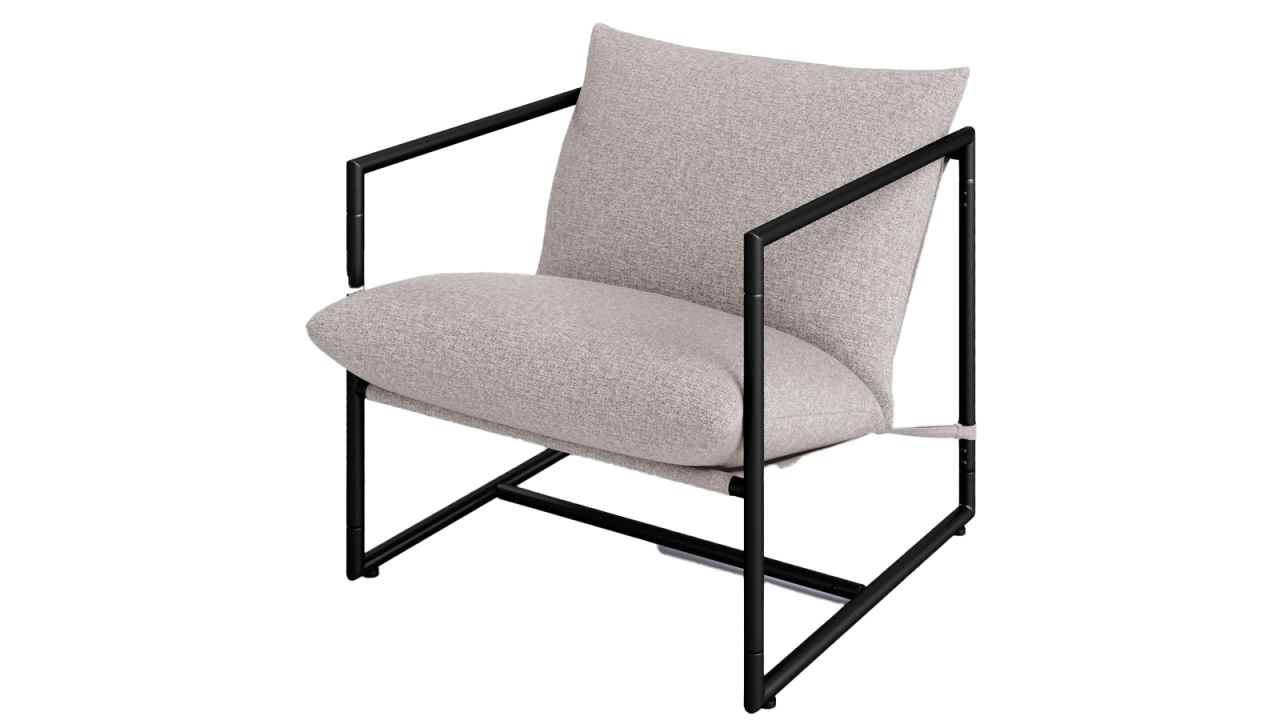 Reagle Modern Metal Framed Sling Accent Chair .jpg