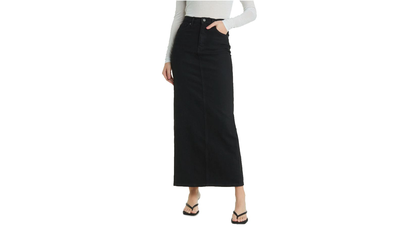 Daria Ultra High Rise Denim Maxi Skirt - Sustainable Denim