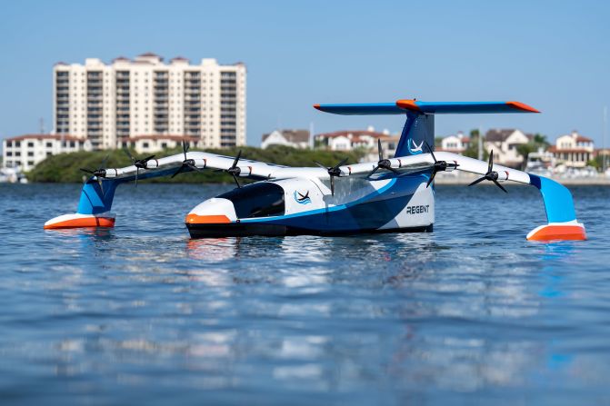 US company REGENT is developing “seagliders” -- a new type of electric boat-plane hybrid. In 2022, the company tested a quarter-scale model of its Viceroy seaglider, which REGENT says will carry 12 passengers, with a 180-mile range.