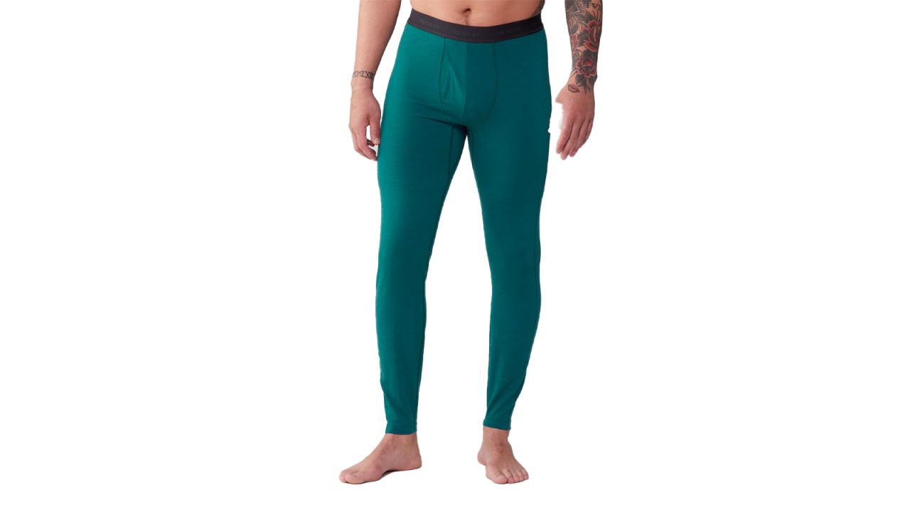 Women's Merino Wool Pants - Heavyweight Leggings Base Layer Ocean Blue, Bottom, Underwear