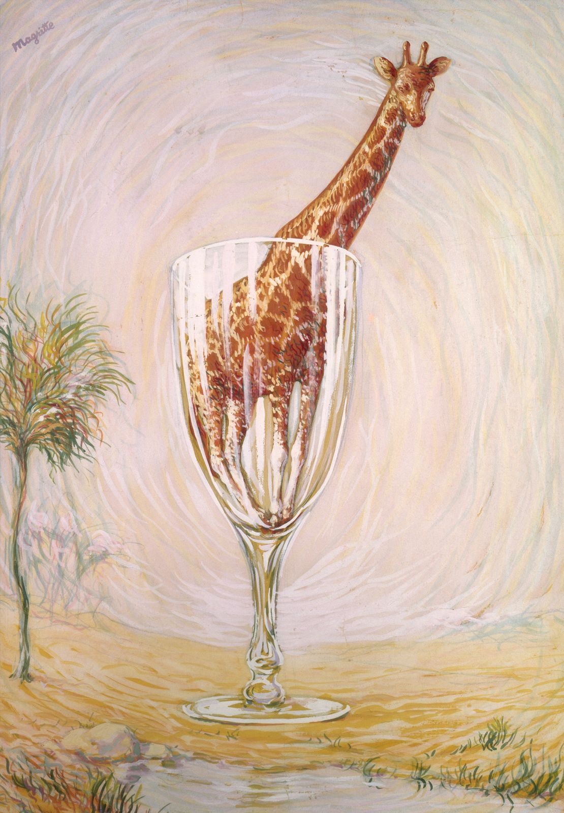 "Le Bain de Cristal" ("The cut glass bath") by René Magritte, painted in 1946.
