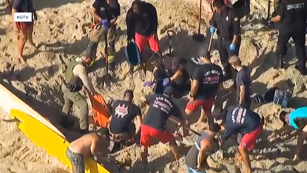 Sand hole collapses on teen at a California beach | CNN