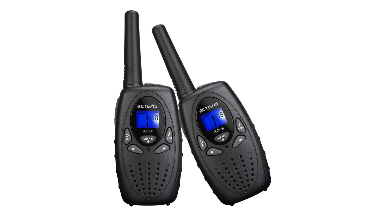 Two black walkie talkies from Retevis