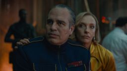 Mark Ruffalo and Toni Collette play a politican and his wife in new movie 'Mickey 17.' At the world premiere, the two actors talked to CNN about the potential real world parallels of the movie.