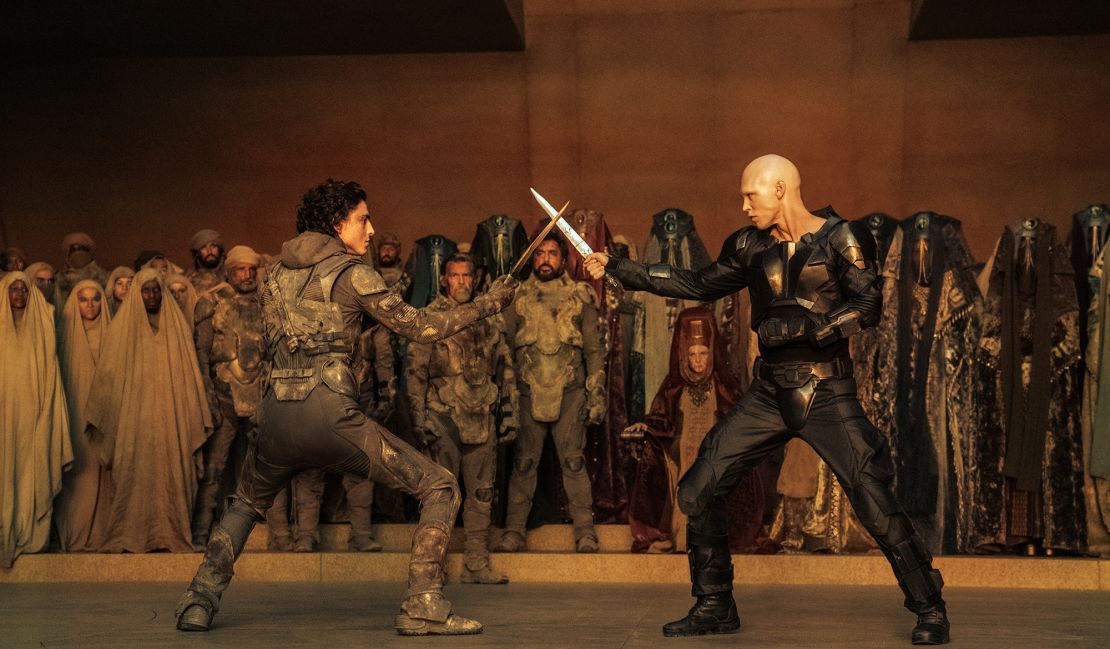 Timothée Chalamet and Austin Butler in “Dune: Part Two”.