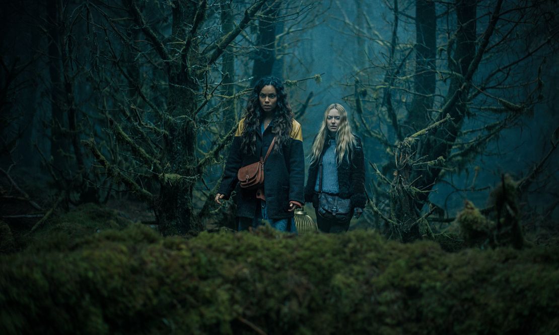 Georgina Campbell and Dakota Fanning in "The Watchers."