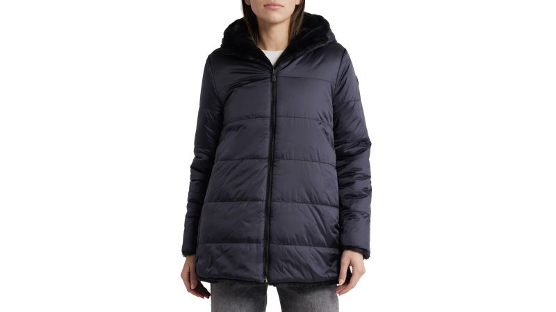 ジャケット・アウター Soft ShellPrimeOver Monster Puffer Parka CIDER Womens Quilted Puffer Jacket Cropped Baggy Zip Up Casual