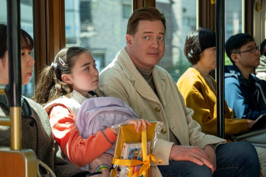 Shannon Gorman and Brendan Fraser in 