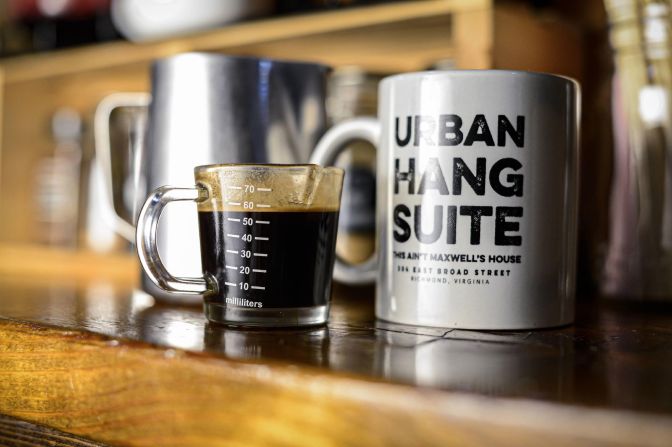 <strong>Coffee and community:</strong> Urban Hang Suite is a cafe and community gathering spot on East Broad Street.