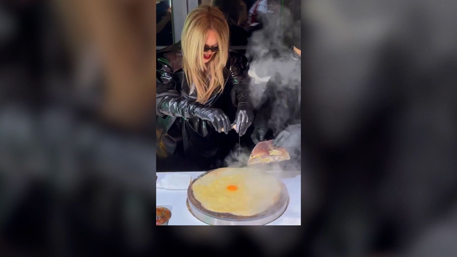 See the viral moment of Rihanna making humble street food