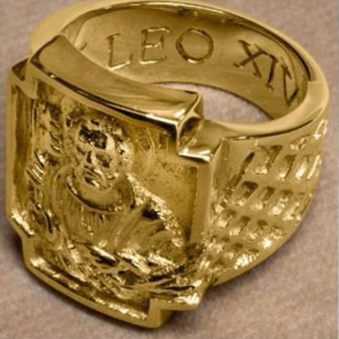 The papal signet ring will be given to Pope Leo XIV on Sunday.