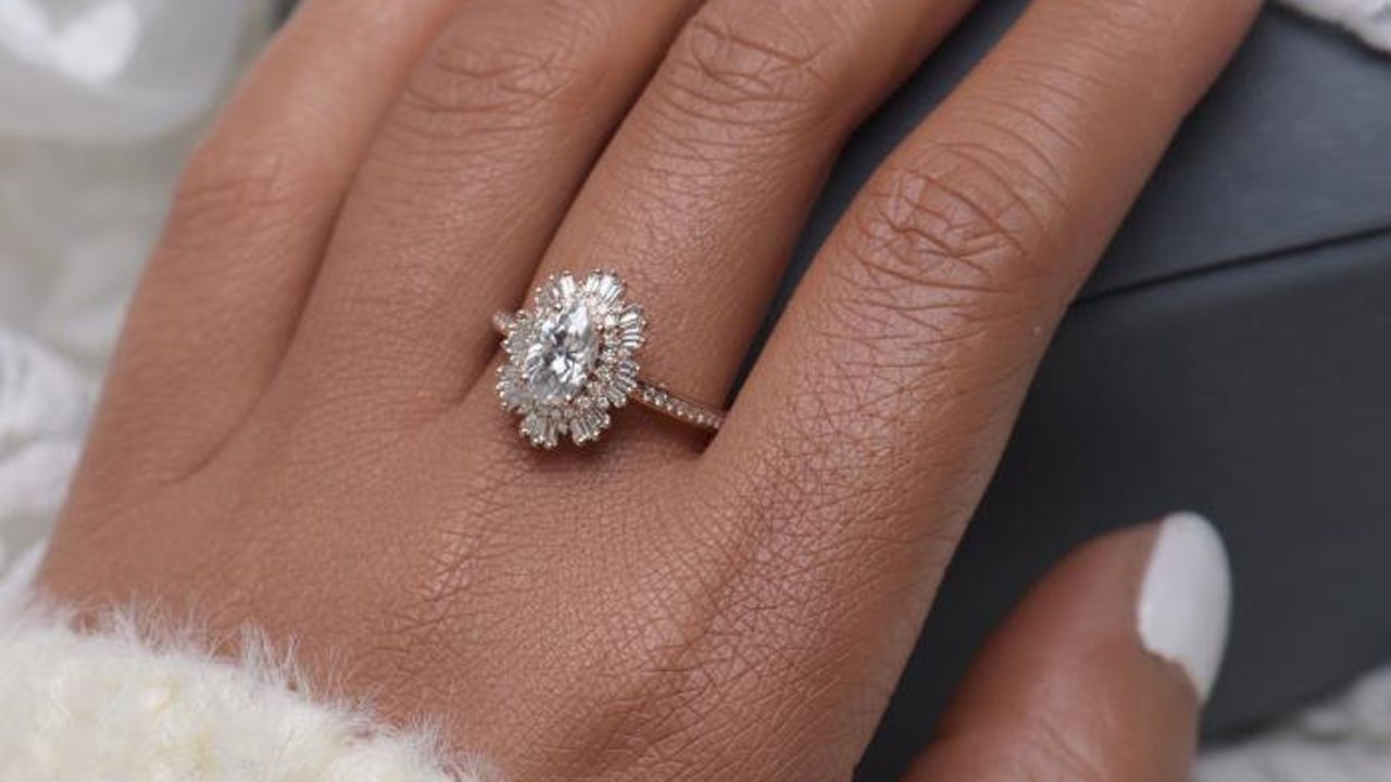 NYFineJewelry Vintage Moissanite Engagement Ring