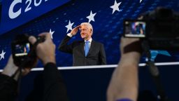 Former President Bill Clinton speaks at the DNC on Wednesday, August 21, in Chicago.