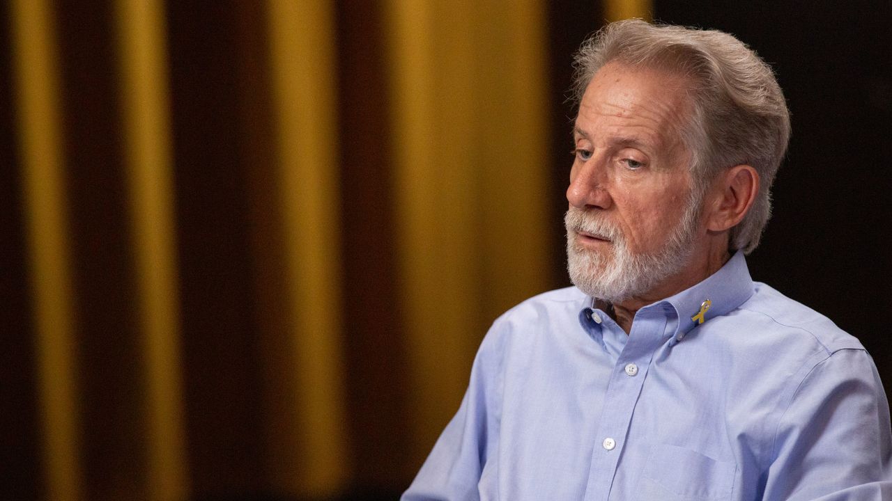 Bob Milgrim, father of Sarah Milgrim, right, speaks to CNN’s Wolf Blitzer in Washington, DC, on June 19, 2025. 