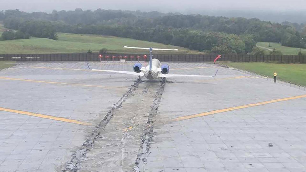 Flight 4339 was stopped by the EMAS emergency stopping system after it went off the end of the runway at Roanoke–Blacksburg Regional Airport on Sept. 24.