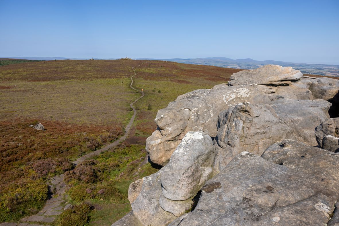The estate is known for its ancient geology which creates an escarpment and moorland that is visible for miles. In some areas, neolithic rock carvings can be seen.