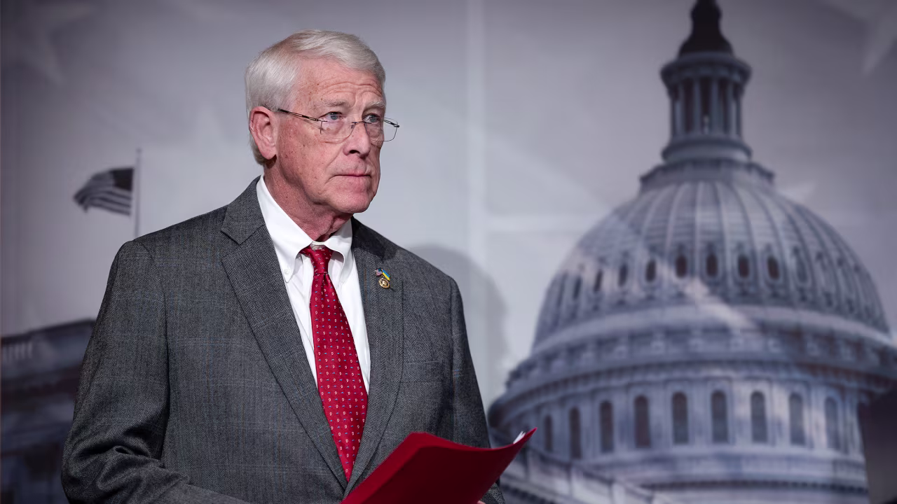 Sen. Roger Wicker meets with reporters during a news conference at the Capitol in Washington, DC, on January 11. 