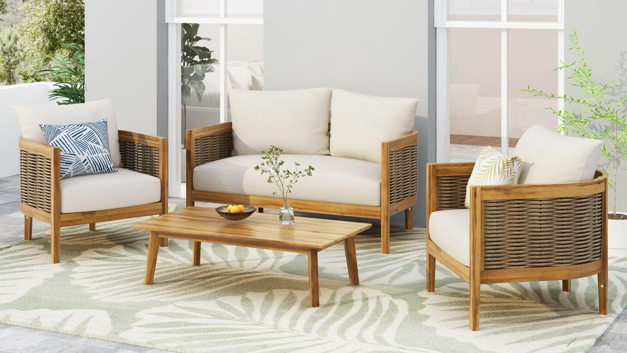 Rosecliff Heights Wicker:Rattan 4 - Person Seating Group with Cushions cnnu.jpg